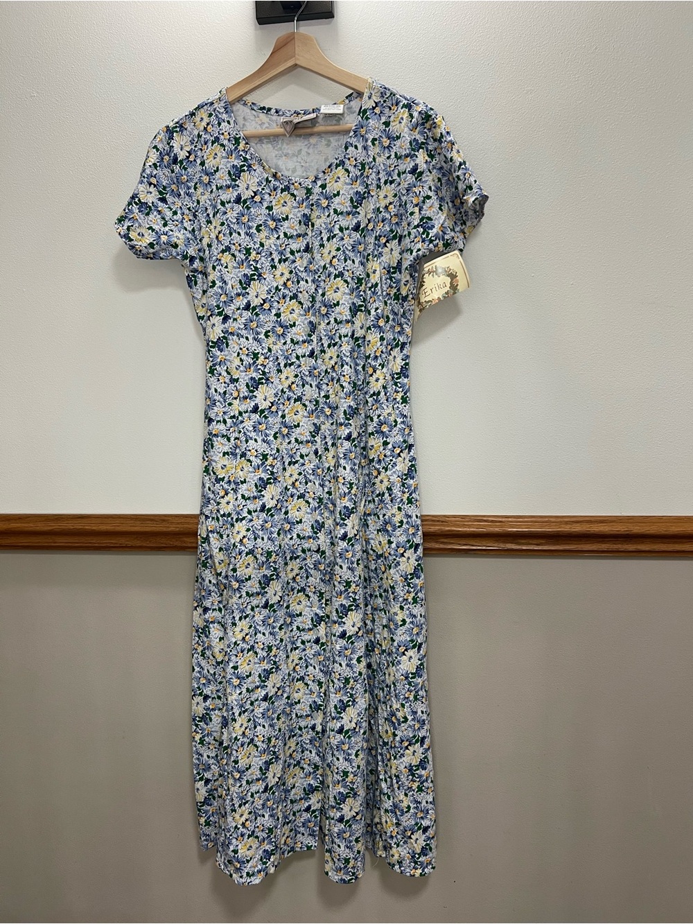 NWT Vintage 90s Erika Daisy Maxi Dress size large